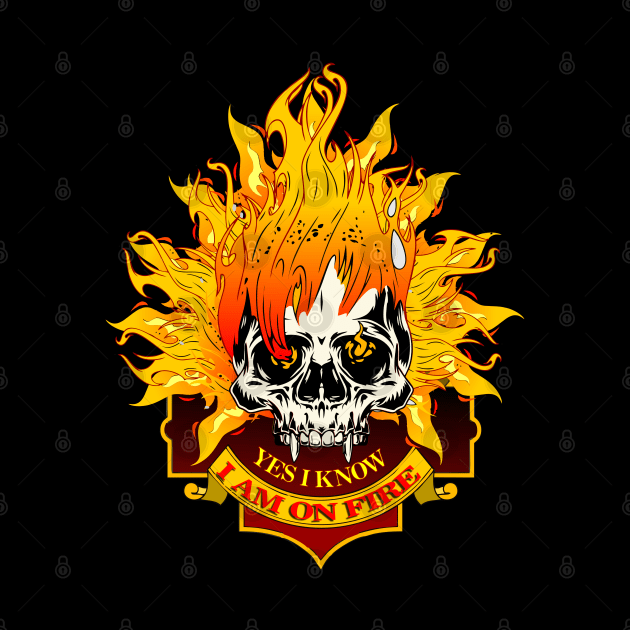 Skull - HellFire Skull by Wear & Cheer