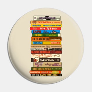 Classic Westerns Books Stack Pin