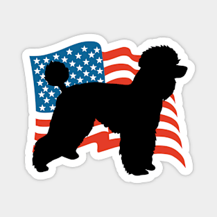 American USA Flag Poodle I Heart Poodles Dog Pooch Love design Magnet