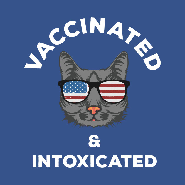 Discover Vaccinated and Intoxicated - 4th Of July Party - T-Shirt