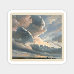cloud horizan oil painting cloudy sky near rome Magnet