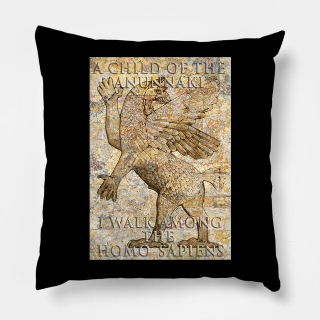 Child of the Anunnaki Pillow by MichaelaGrove