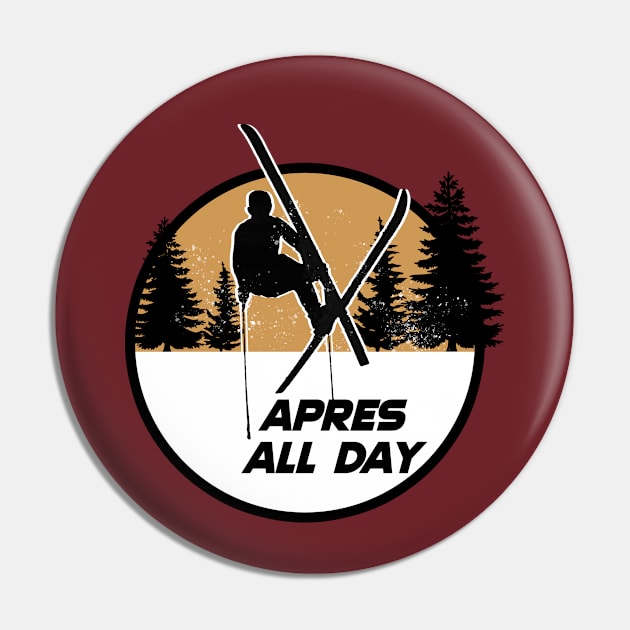 Apres all day skiing ski jump mountains 80's sports Pin by Captain-Jackson