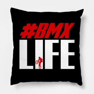 BMX Life Hashtag Pillow