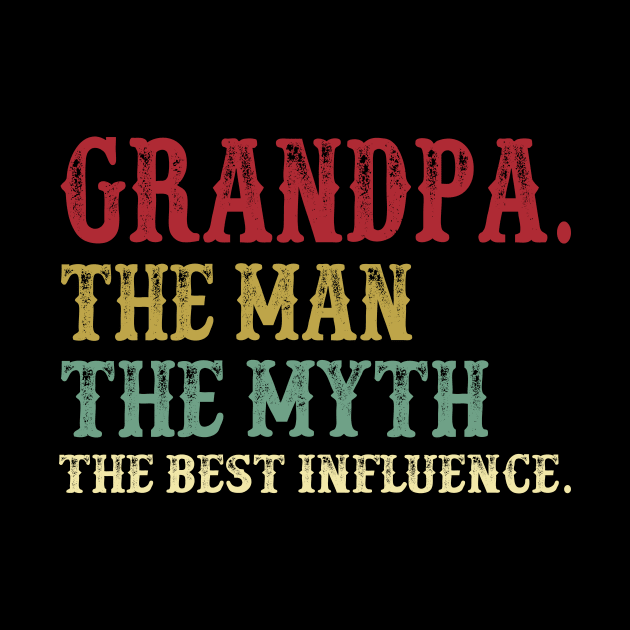 Grandpa - The Man - The Myth - The Best Influence Father's Day Gift Papa by David Darry