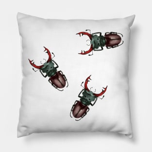 Stag beetles Pillow