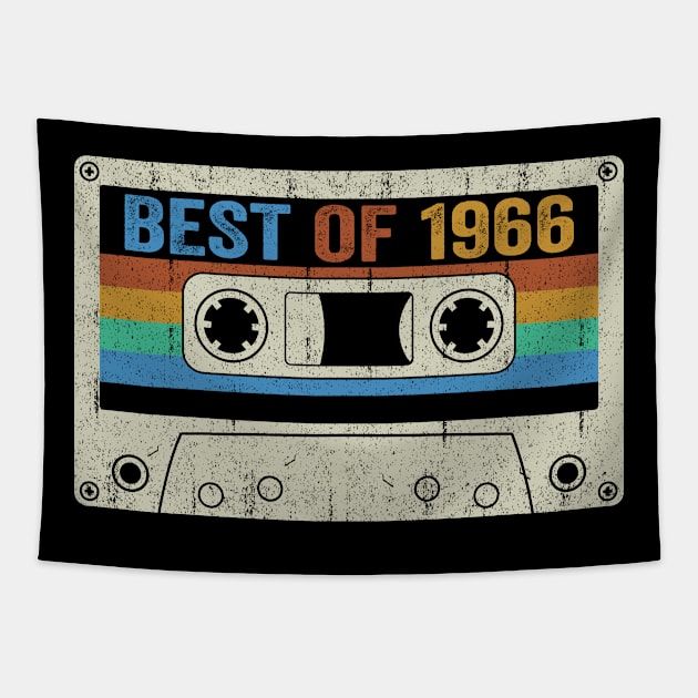 Best Of 1966 58th Birthday Gifts Cassette Tape Vintage Tapestry by Whataboutyou Cloth