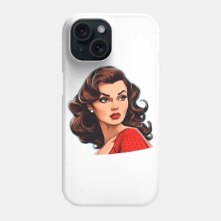 Pin up beauty girl retro comic Phone Case