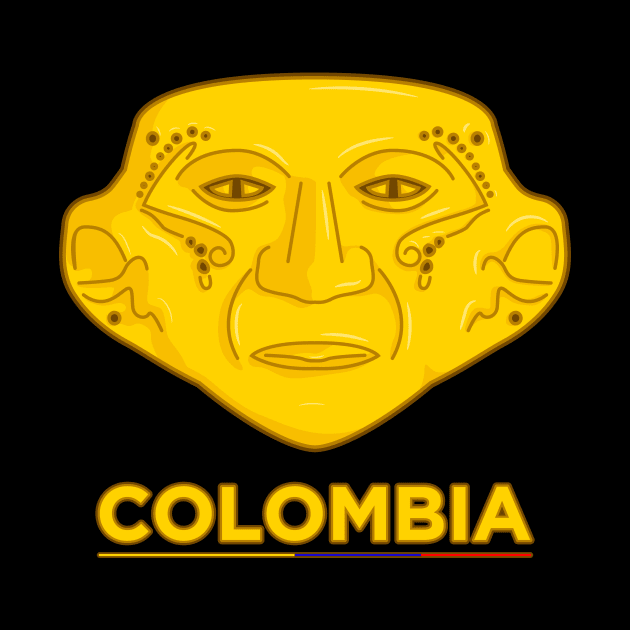 An ancient colombian indigenous representation of human face by Drumsartco