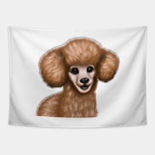 Cute Poodle Drawing Tapestry