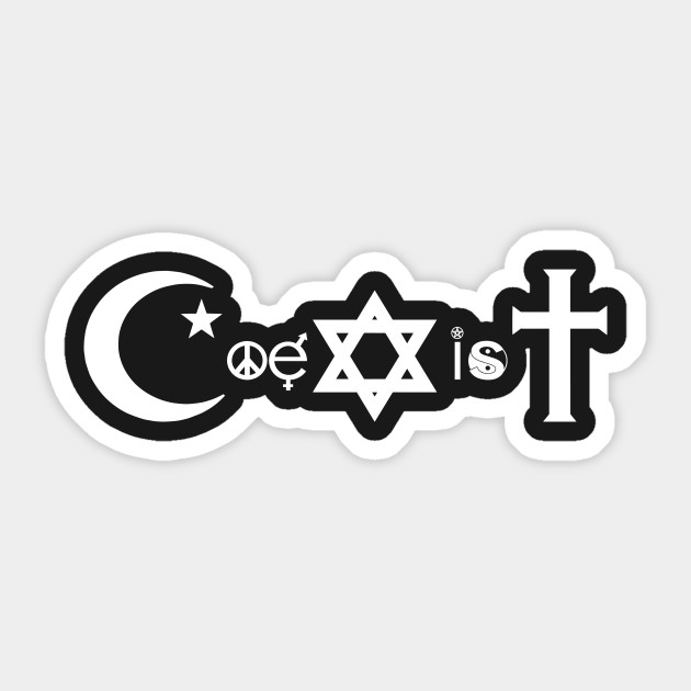 Funny Coexist Tshirt World Religions Peace Tshirt Coexist Sticker Teepublic Au