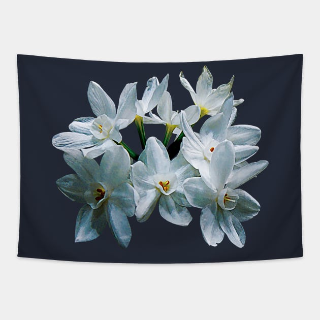 Narcissus - Paperwhite Narcissus Tapestry by SusanSavad