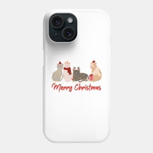 FUN CATS Merry Christmas! Kitties Phone Case