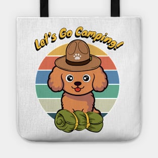 Funny Brown Dog Wants to go Camping Tote