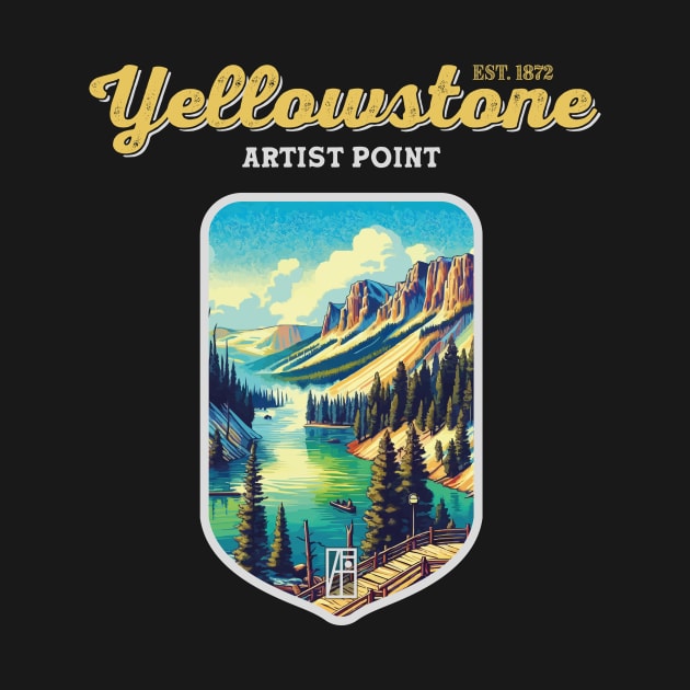 USA - NATIONAL PARK - YELLOWSTONE - Yellowstone Artists Point -23 by ArtProjectShop