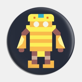 Cute Yellow Robot Pin