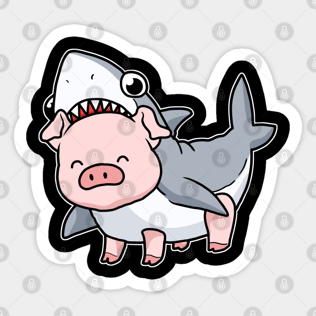 Pig Gifts Women Shark Costume Pig Gift Kids Swine Pig Pig Gifts For Pig Lovers Sticker Teepublic Sharkpig.com is 1 decade 1 year old. pig gifts women shark costume pig gift kids swine pig