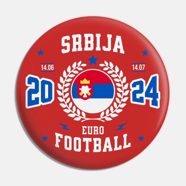 Serbian 2024 Soccer Fan Pin by Kicosh