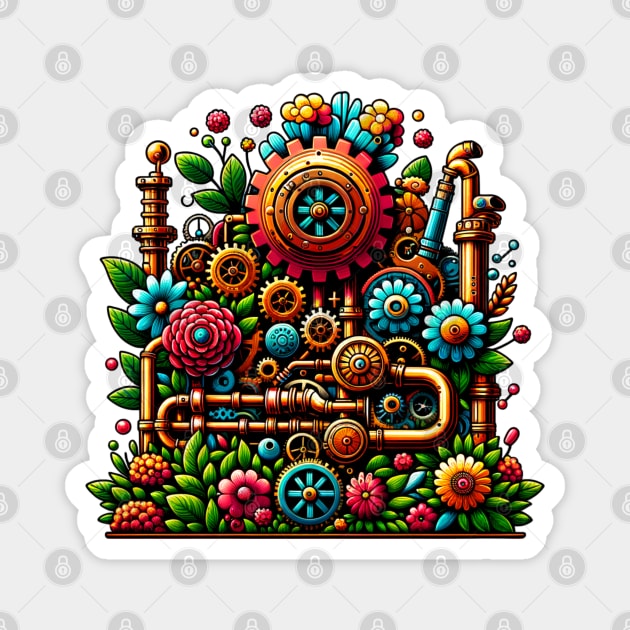 Steampunk Earth Day Garden Magnet by HolidayBug