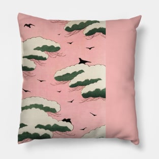 Pink Sky illustration Pillow