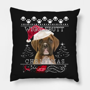 Have a Wigglebutt Christmas Dog Sweater for the Holidays Pillow