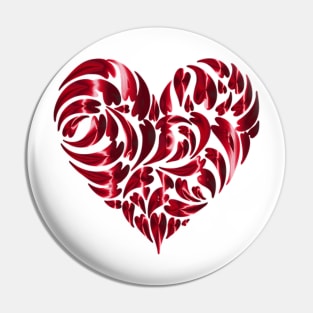 Big Heart made from Smaller abstract hearts design Pin