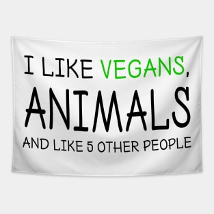 Vegan Funny Quote Meme Tapestry