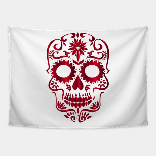 sugar skull Tapestry by equiliser