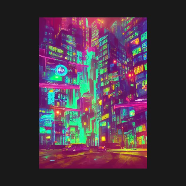 Japan Neon City Lights by star trek fanart and more