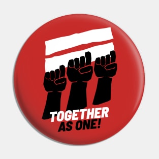 Raised Black Fists - Together As One Pin