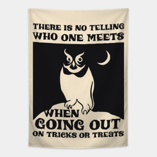 Halloween Owl Trick or Treating Tapestry