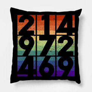 Dallas Texas Area Codes Gay Pride Pillow