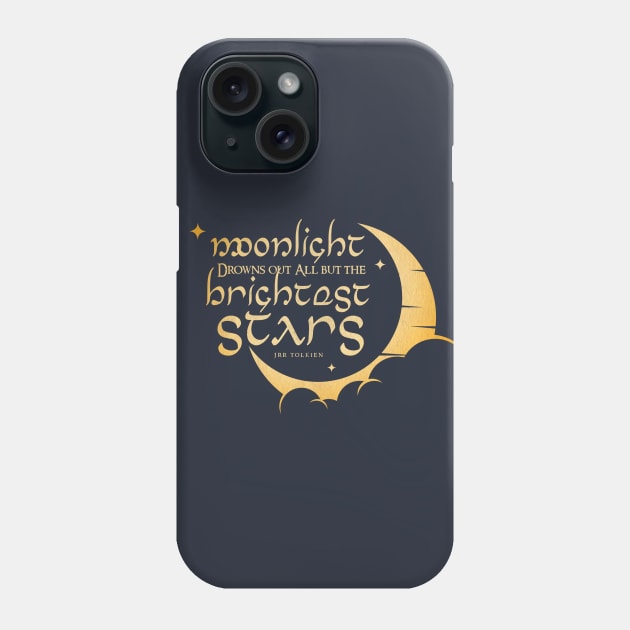 Moonlight Drowns Out All But the Brightest Stars Phone Case by Epic Færytales