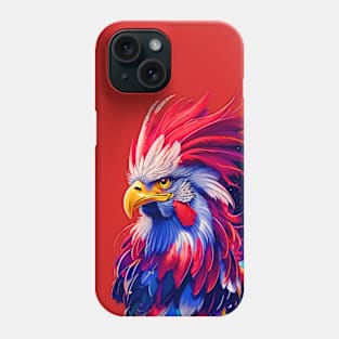 A rooster in the shape of an American eagle Phone Case