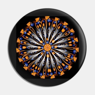 Orange and blue abstract Pin