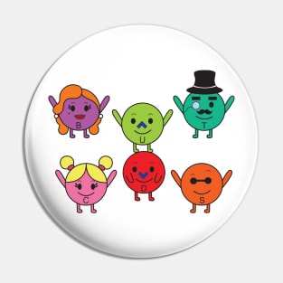 The Quarks Family Pin