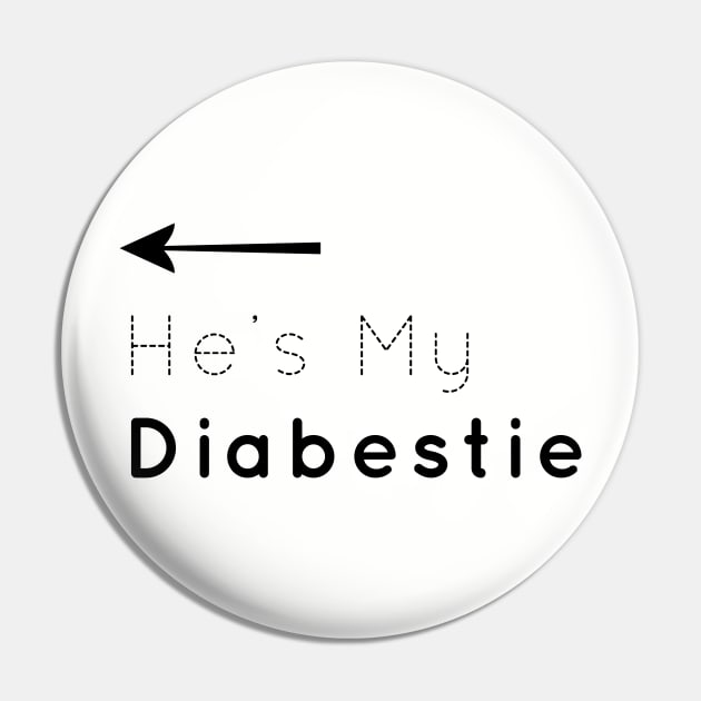 He's My Diabestie Pin by areyoutypeone