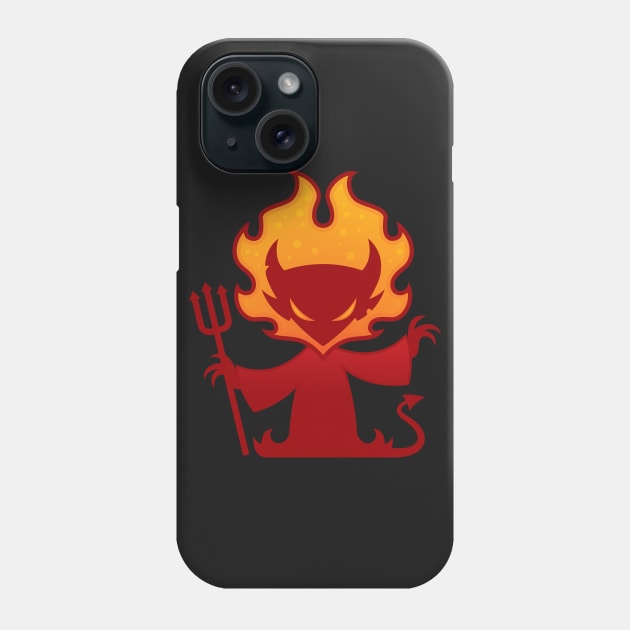 Devil with Pitchfork Phone Case by fizzgig