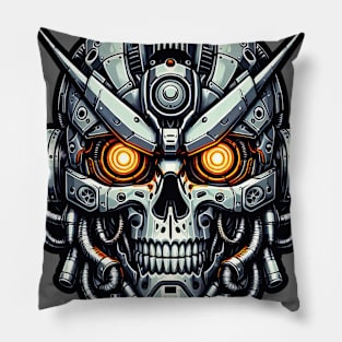 Biomech Skull S01 D46 Pillow