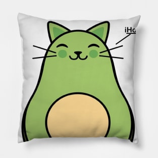 Womens Avogato Funny T Shirt Avocado Cat Cute Cat Face Novelty Tee Pillow