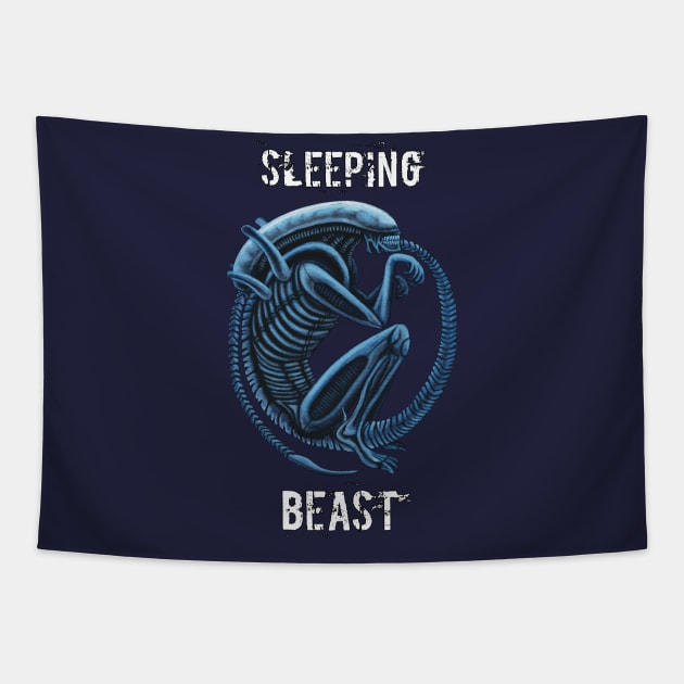 Sleeping Beast (scale: 70%) Tapestry by SPACE ART & NATURE SHIRTS 