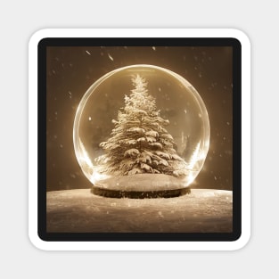 Merry Christmas Snowglobe Magnet