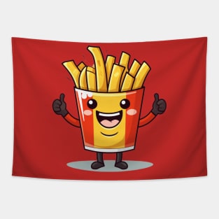 kawaii french fries T-Shirt cute ,potatofood Tapestry