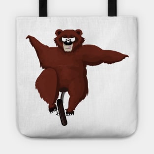 Bear on a unicycle Tote