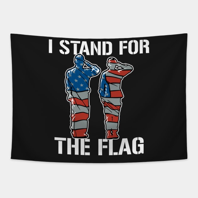 American Flag Stand For The Flag Tapestry by RadStar