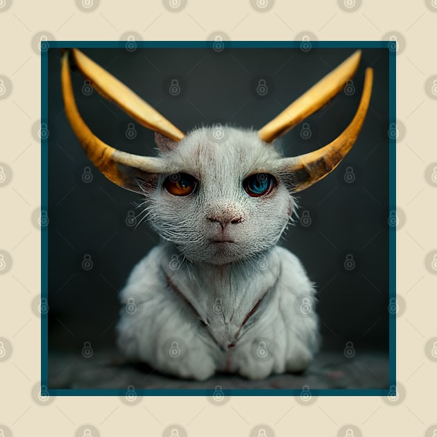 Horned cute fantastic beast by orange-teal