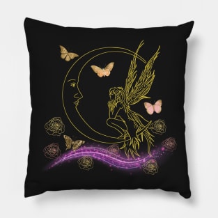 Flower spirits in the forest Pillow