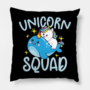 Unicorn and Narwhal Squad Pillow