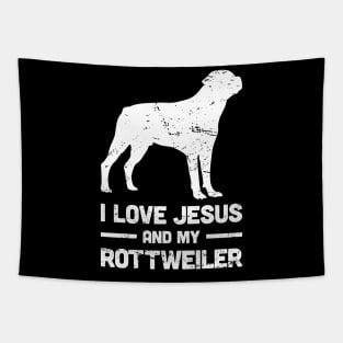 Rottweiler - Funny Jesus Christian Dog Tapestry