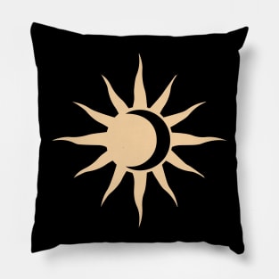 sun and moon astrology sign Pillow